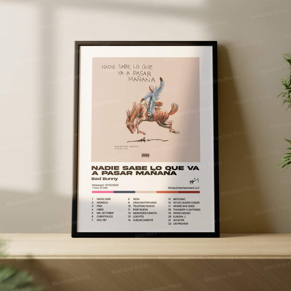 Nadie Sabe Lo Que Va A Pasar Mañana – Póster Digital Bad Bunny