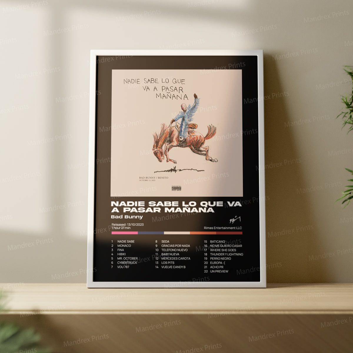 Nadie Sabe Lo Que Va A Pasar Mañana – Póster Digital Bad Bunny