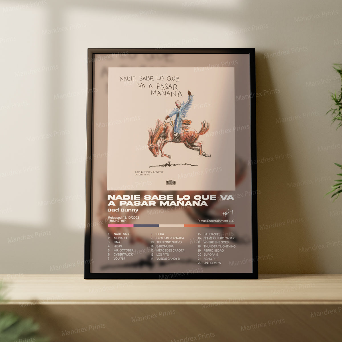 Nadie Sabe Lo Que Va A Pasar Mañana – Póster Digital Bad Bunny