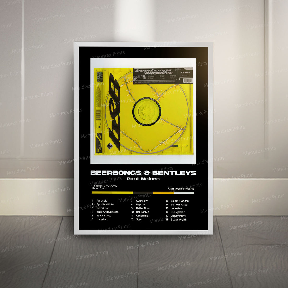 Beerpongs & Bentleys – Póster Digital Post Malone