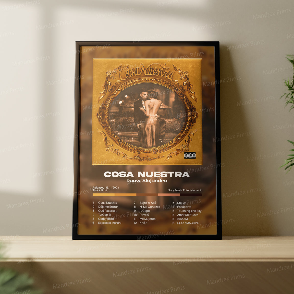 Cosa Nuestra – Póster Digital Rauw Alejandro