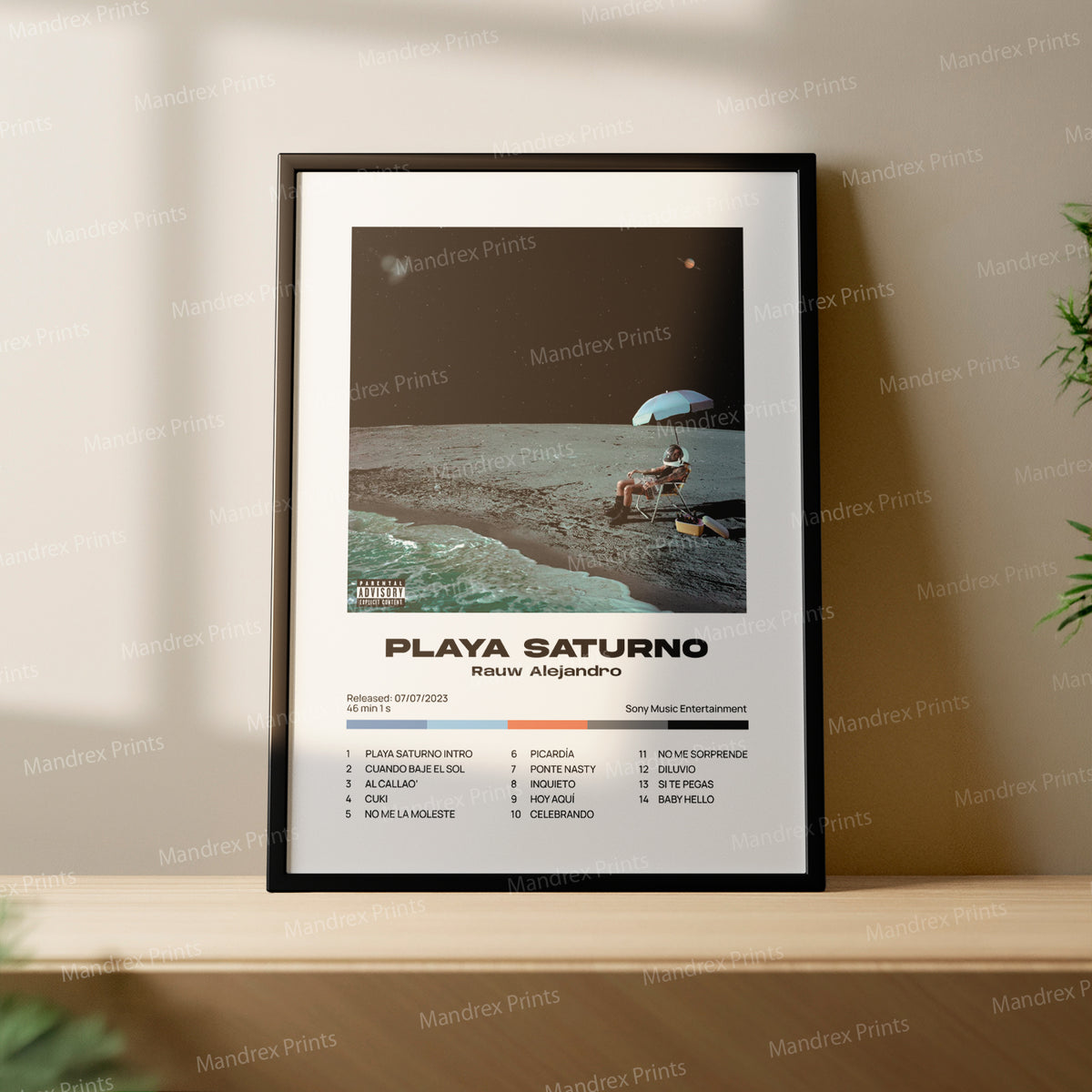 Playa Saturno – Póster Digital Rauw Alejandro