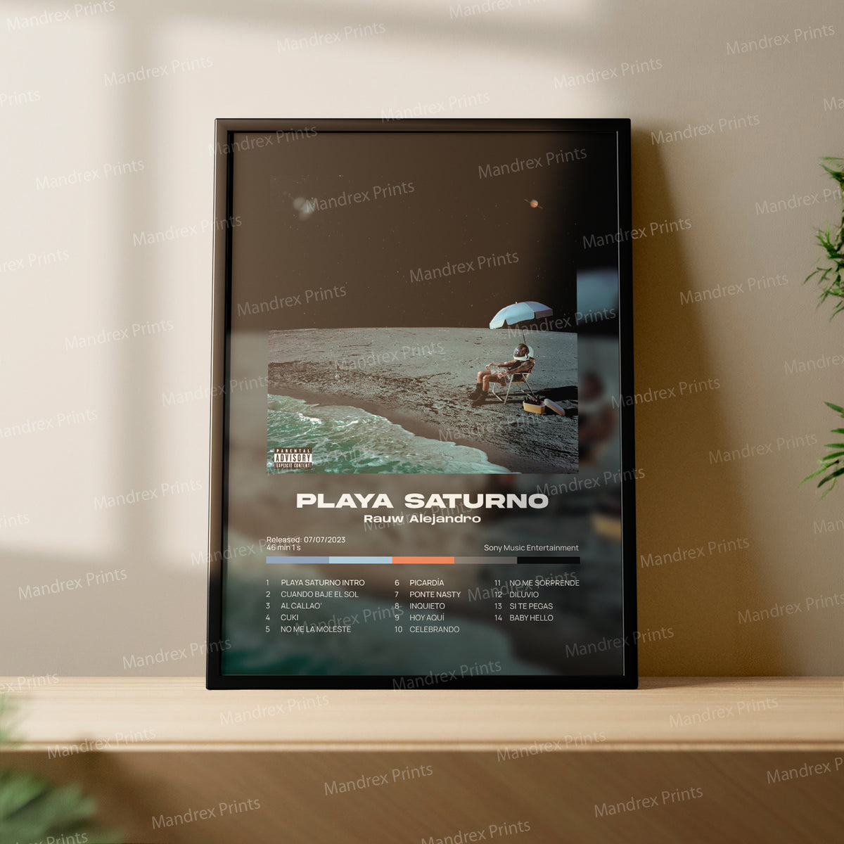 Playa Saturno – Póster Digital Rauw Alejandro