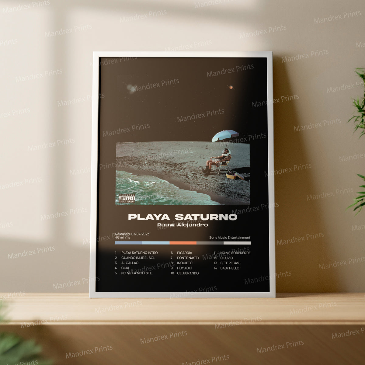 Playa Saturno – Póster Digital Rauw Alejandro